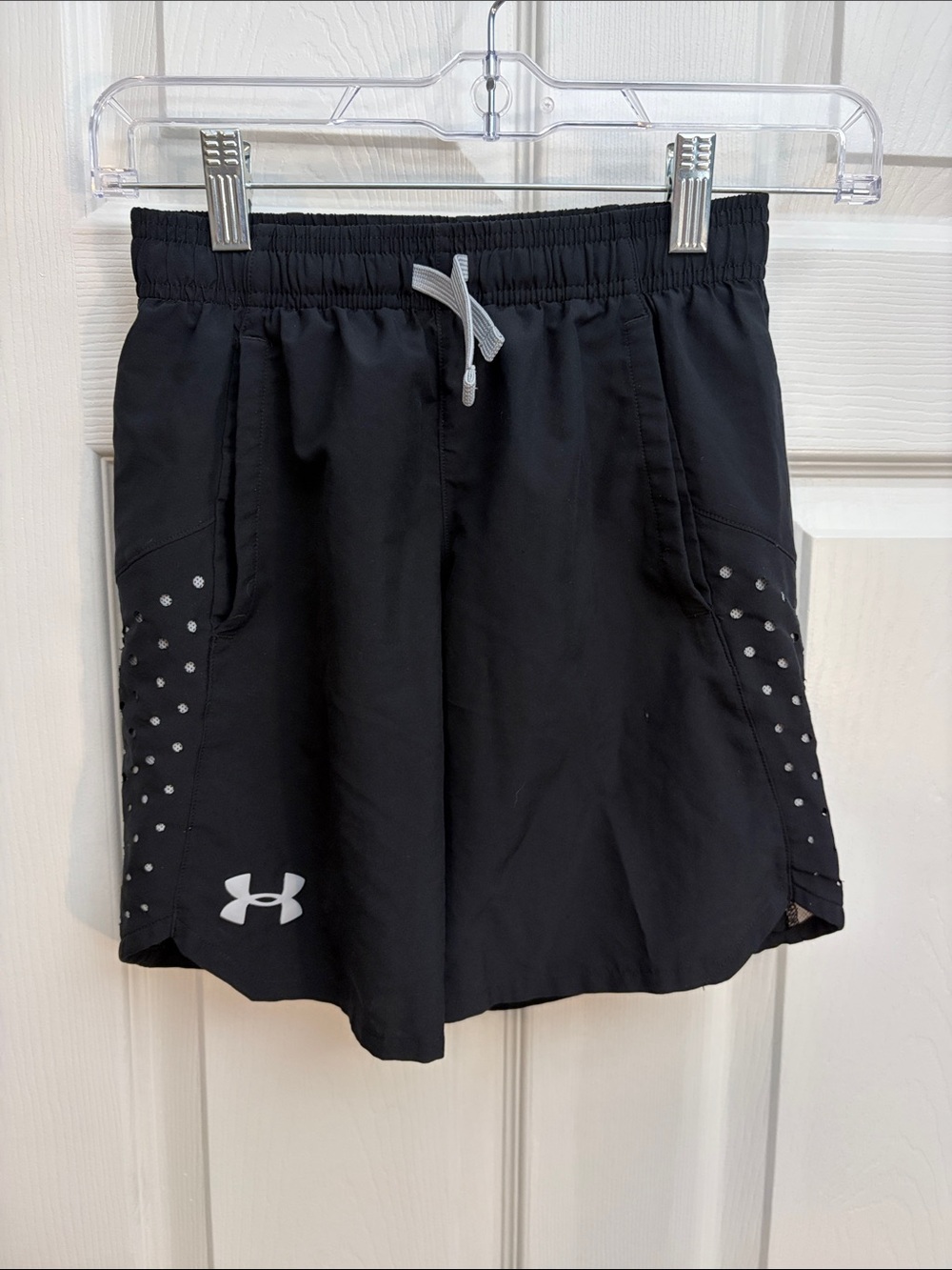 Under Armour Black Men’s Athletic Shorts with Silver Accents